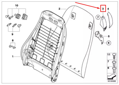 NEW BMW Z4 E85 FRONT RIGHT SEAT BELT DEFLECTOR 52107163128 7163128 ORIGINAL