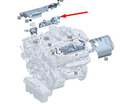 NEW MERCEDES-BENZ ML W164 ENGINE RIGHT COVER PLATE A6420161424 ORIGINAL