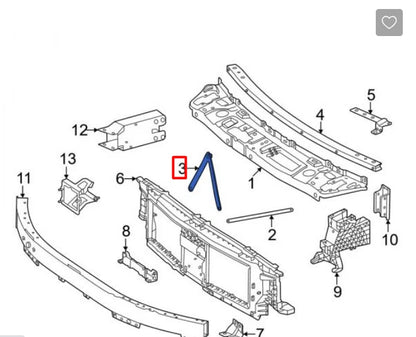 NEW MB C W206 FRONT CENTER RADIATOR SUPPORT TIE BAR BRACE A2066205501 ORIGINAL