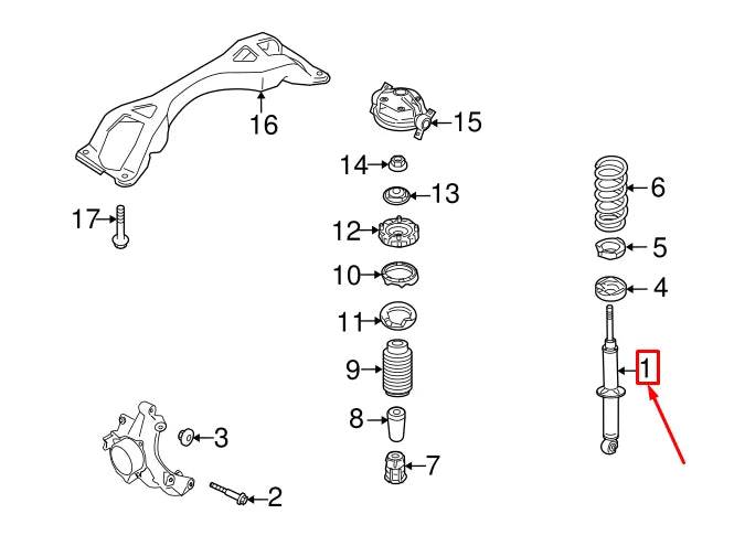 NEW AUDI Q7 4L REAR SHOCK ABSORBER 7L8513029K ORIGINAL