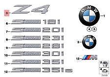 new bmw e89 roadster trunk lid z4 emblem badge logo sign 7221372 51147221372