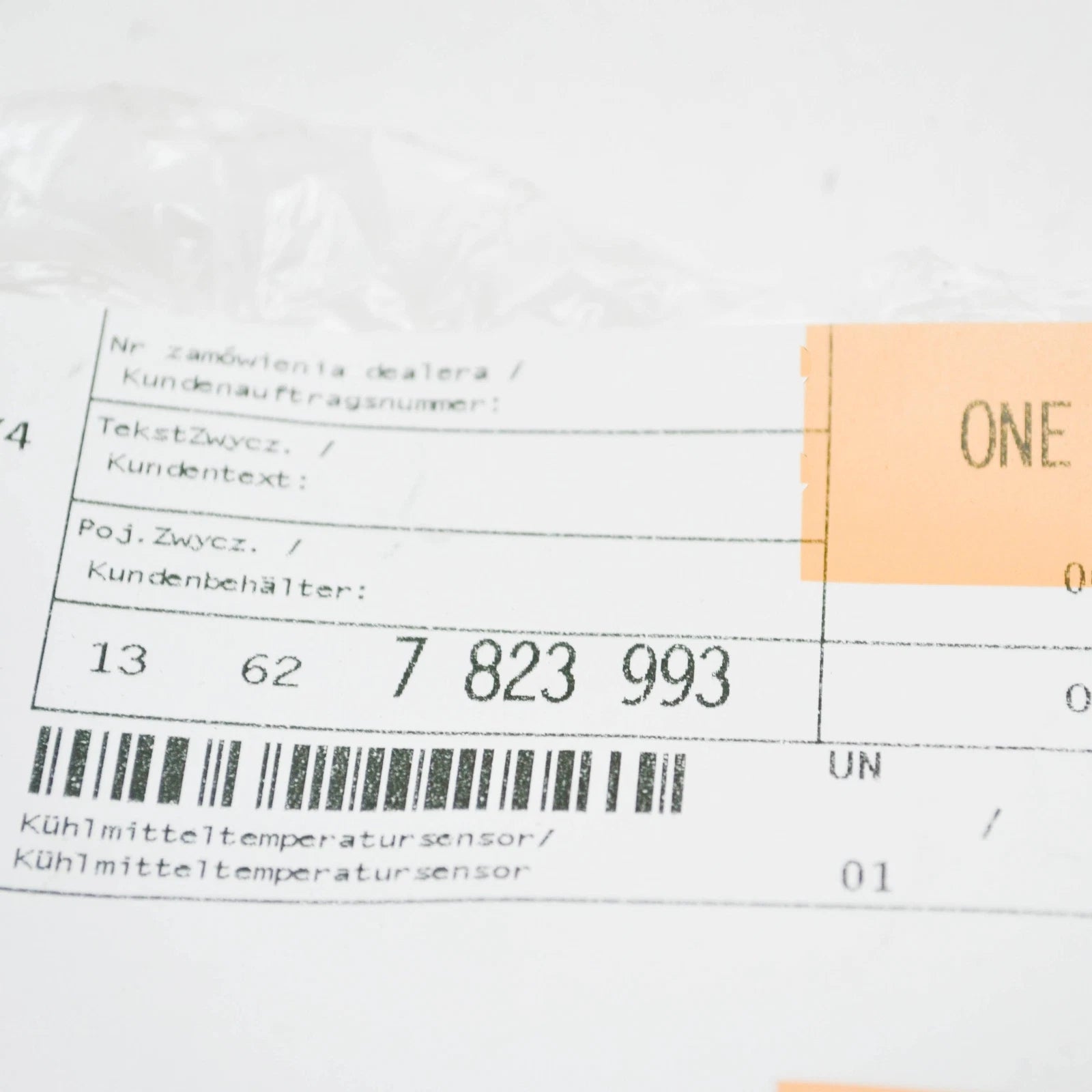 NEW BMW 2 F22 COOLANT TEMPERATURE SENSOR 218D DIESEL 13627823993 ORIGINAL