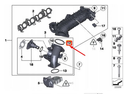 NEW BMW 1 F20 INTAKE MANIFOLD GASKET SEAL 11618511917 8511917 ORIGINAL