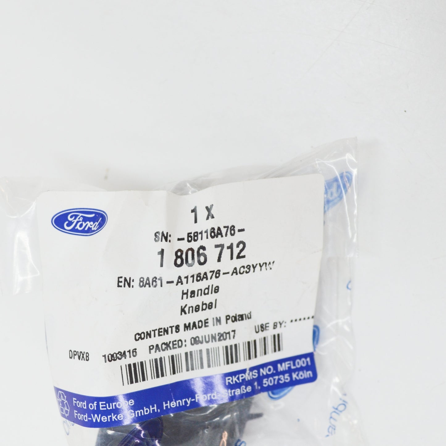 new ford fiesta mk6 dash left stowage compartment handle lhd 1806712 original