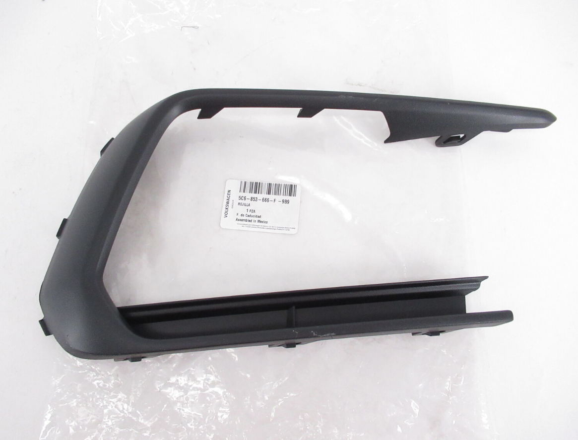 NEW VW JETTA A6 FRONT BUMPER RIGHT FOG LIGHT GRILLE FRAME 5C6853666F9B9 ORIGINAL
