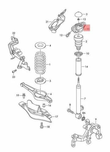 NEW VOLKSWAGEN CC 358 REAR UPPER SHOCK ABSORBER BEARING 3C0513353E ORIGINAL