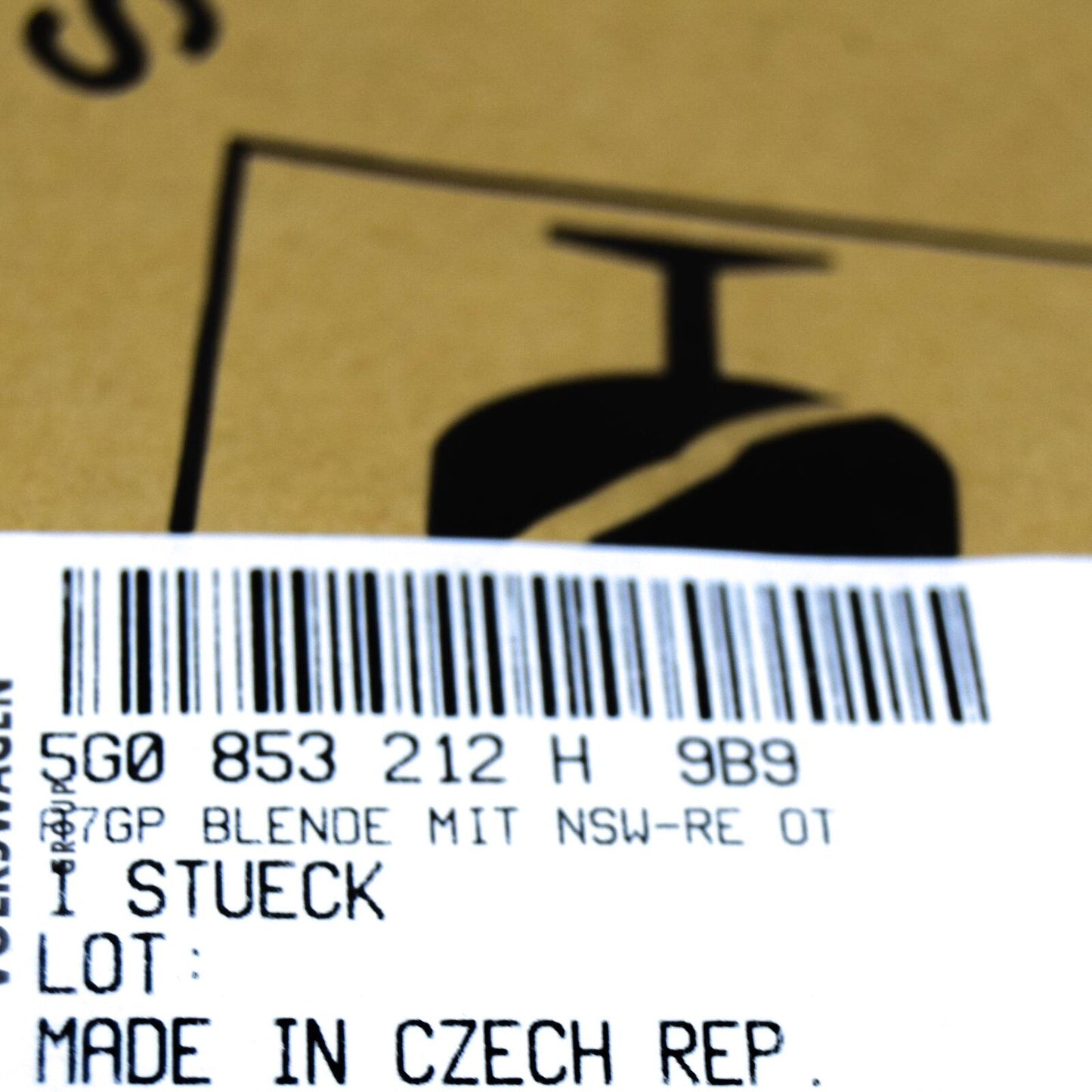 NEW VOLKSWAGEN GOLF MK7 FRONT RIGHT BUMPER GRILLE COVER 5G0853212H9B9 ORIGINAL