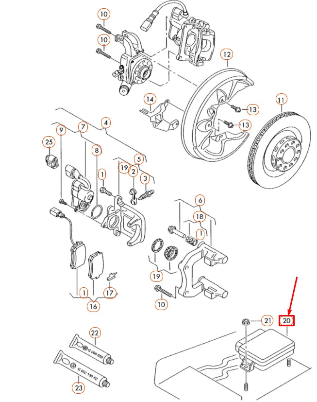 NEW AUDI A8 D3 REAR PARKING BRAKE CONTROL MODULE 4E0910801D ORIGINAL
