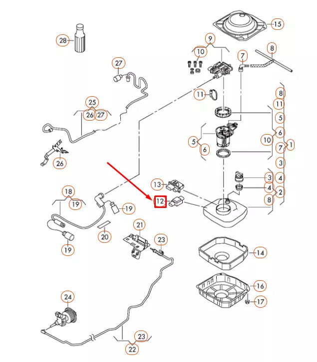 NEW VW CC REDUCTION AGENT RESERVE EVALUATION UNIT 3C0906651