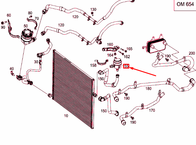 NEW MERCEDES-BENZ E W213 COOLANT PUMP A0005000900 ORIGINAL