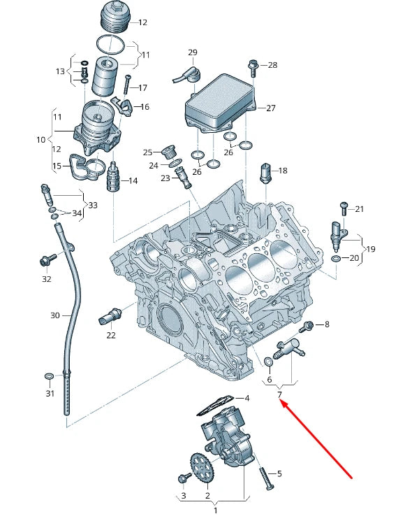 NEW AUDI A4 B9 CONTROL VALVE 06M115393F