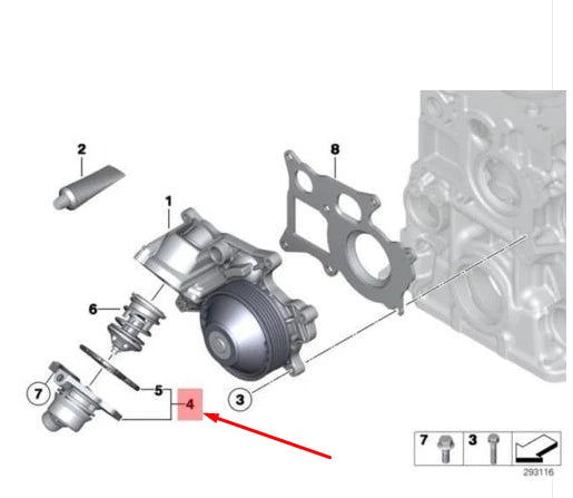 NEW BMW 1 F20 COOLING SYSTEM PUMP THERMOSTAT HOUSING 11518577895 ORIGINAL