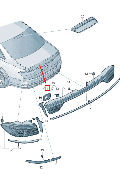 NEW AUDI A8 4N REAR RIGHT TAIL LIGHT SEAL 4N0945192