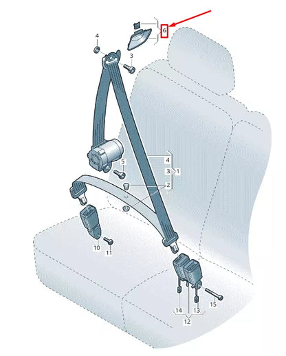 NEW AUDI Q7 4M REAR RIGHT SEAT BELT GUIDE TRIM PLATE 4M0857186EP5