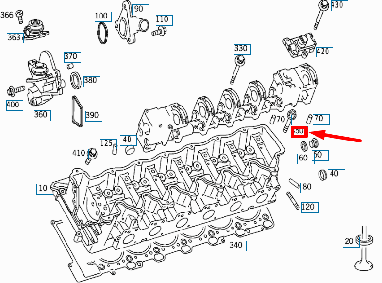 NEW MERCEDES-BENZ CL C215 CYLINDER HEAD BOLT A0039902112 ORIGINAL