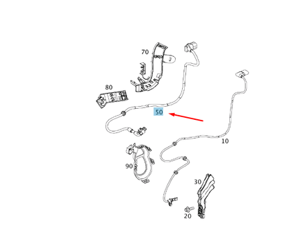 new mb gla x156 rear parking brake right wiring harness a2465401305 original
