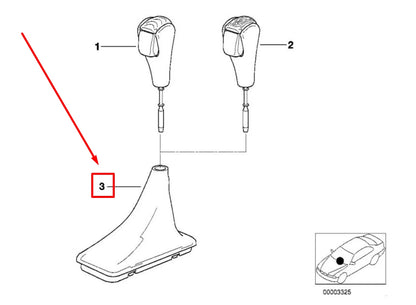 NEW BMW X5 E53 AUTOMATIC LEATHER SHIFTER BOOT 25167524978 7524978 ORIGINAL