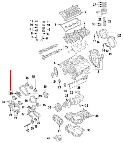 NEW AUDI A6 AVANT C6 RIGHT UPPER TIMING CHAIN TENSIONER 06E109218AQ ORIGINAL