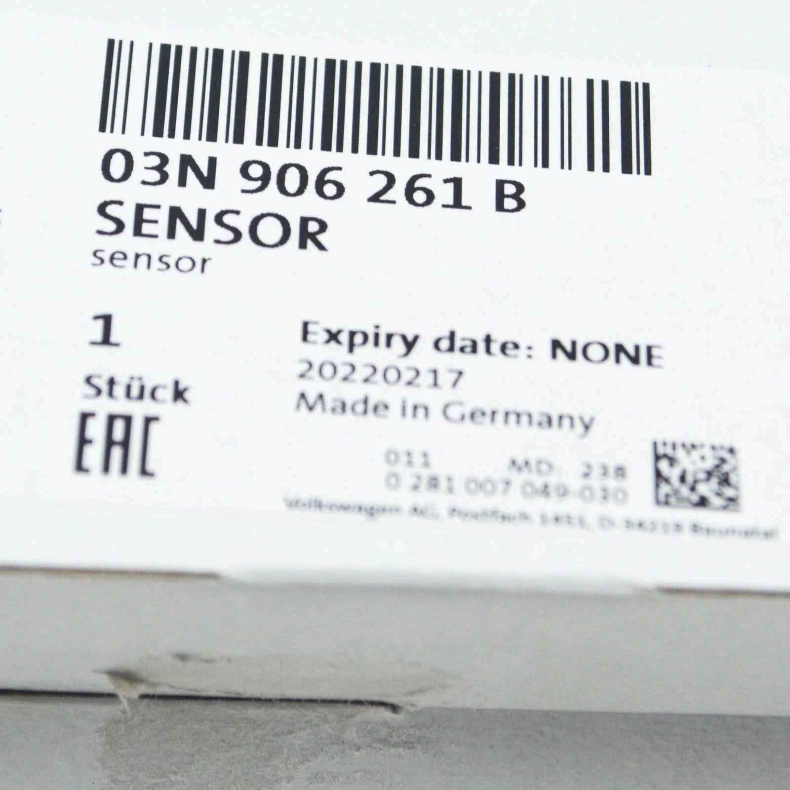 NEW VOLKSWAGEN CRAFTER SZ LAMBDA OXYGEN EXHAUST NOX SENSOR 03N906261B ORIGINAL