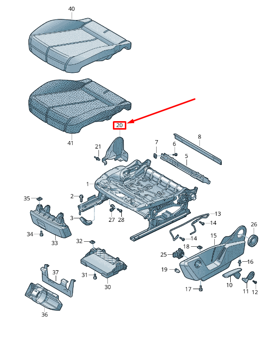 NEW AUDI Q2 GA LEFT SEAT RIGHT INNER TRIM 81A8813274PK ORIGINAL