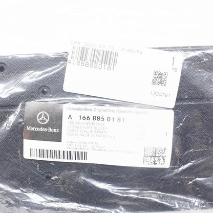 NEW MB M-CLASS W166 FRONT BUMPER LICENSE NUMBER PLATE A1668850181 2014 ORIGINAL