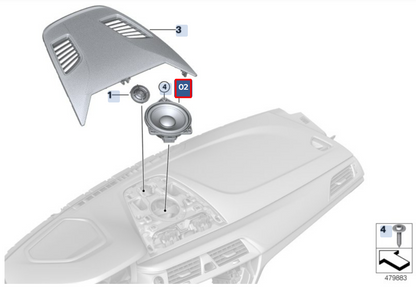 new bmw 5 g30 dashboard sound speaker 65139354084 original