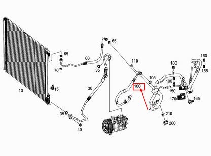 new mercedes-benz cls c257 a/c refrigerant line a2138301902 original