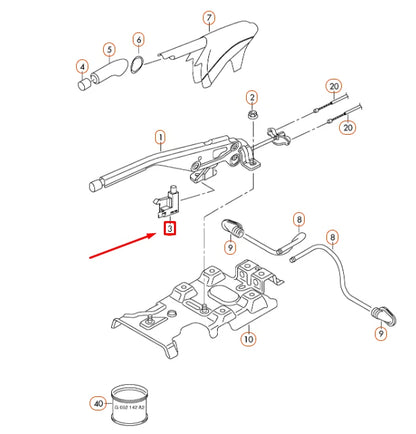 NEW AUDI A1 8X PARKING BRAKE LEVER SWITCH 1J0947561C ORIGINAL