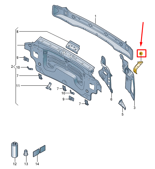 new vw id.3 e11 rear left bumper closing element 10a813537a original