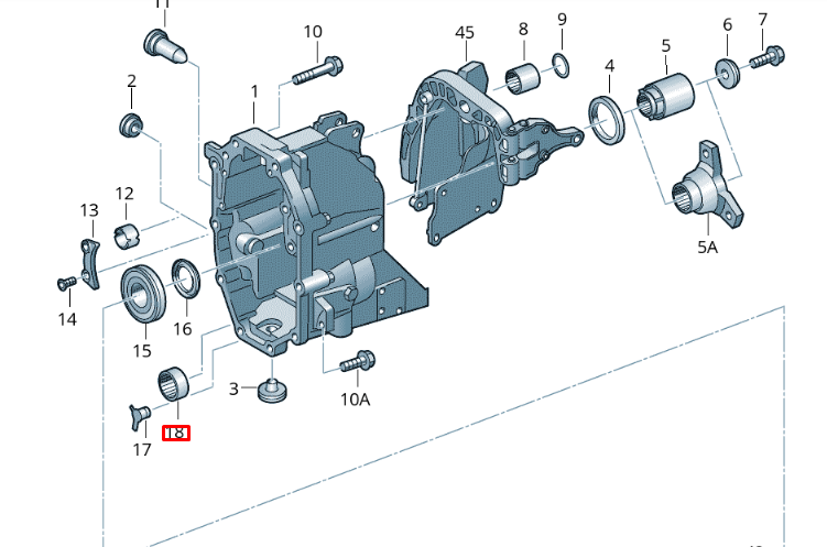 new volkswagen crafter 2e manual gearbox roller sleeve 0b7311139b original