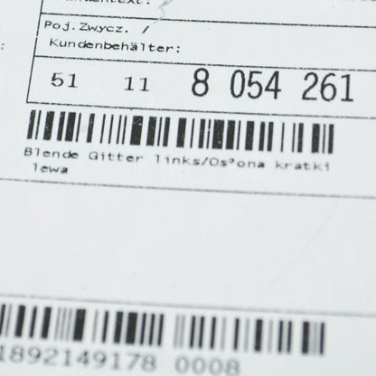 NEW BMW 3 F30 FRONT M SPORT BUMPER GRILLE COVER 51118054261 8054261 2014