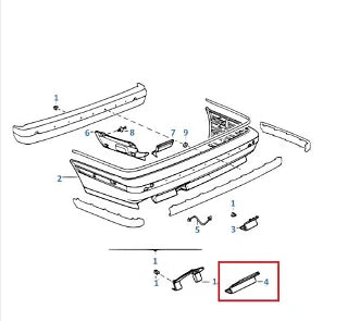 NEW BMW 5 TOURING E34 REAR BUMPER COVER M TECHNIC 51122230416