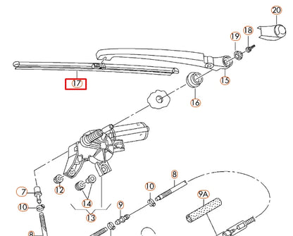 NEW AUDI A6 C7 REAR TAILGATE WIPER BLADE 4G9955425 ORIGINAL