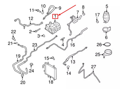 NEW AUDI R8 SPYDER 42 POWER STEERING PUMP 420145157A ORIGINAL