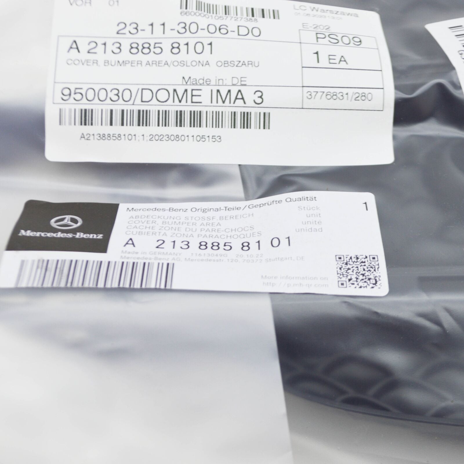 NEW MB E W213 AMG FRONT LEFT BUMPER LOWER GRILLE COVER A2138858101 ORIGINAL