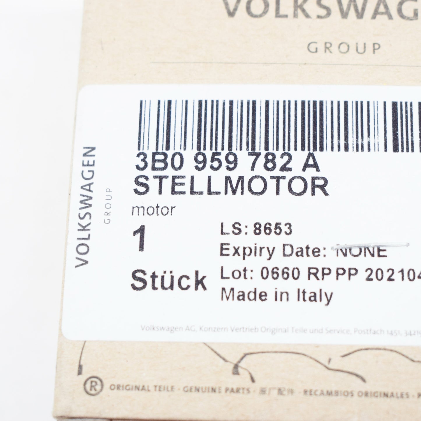 NEW AUDI Q7 4L GLOVE BOX RELEASE MOTOR 3B0959782A ORIGINAL