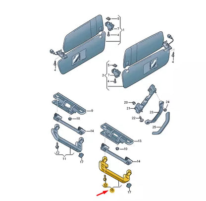 NEW VW TOUAREG 7P MK2 REAR RIGHT ROOF GRAB FOLDING HANDLE 7P0857644B82V