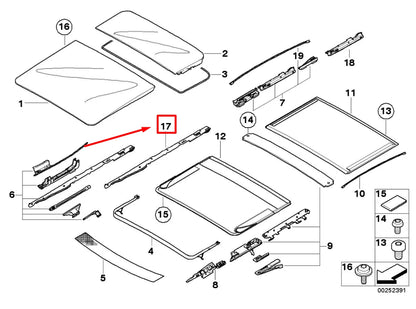 NEW BMW X3 E83 FRONT SLIDING ROOF FRAME 7306678 54107306678 ORIGINAL