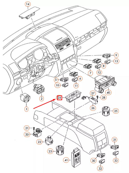 NEW VW TOUAREG 7L MK1 STABILITY CONTROL SWITCH PANEL 7L6927225P3X1