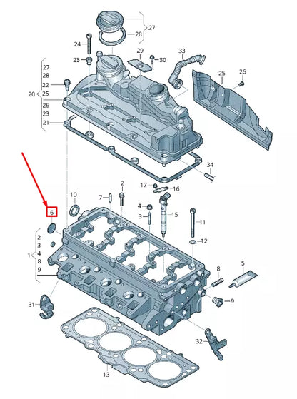 NEW AUDI Q2 GA CYLINDER HEAD END CAP 03L103113A ORIGINAL