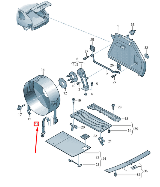 NEW VW TOUAREG 7P MK2 SPARE WHEEL RETAIN. STRAP 7P6867749B ORIGINAL