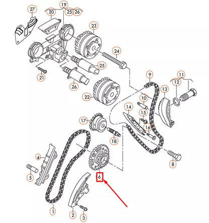 NEW VOLKSWAGEN CC TIMING CHAIN SPROCKET 03H109569A