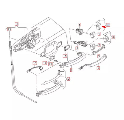 NEW AUDI A7 4G FRONT RIGHT DOOR HANDLE KEY TRIM COVER CAP 4H0837880BGRU
