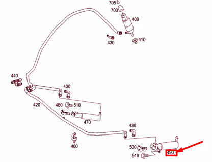NEW MB CLS C219 LEFT LIGHTING UNIT TELESCOPIC NOZZLE A2198601147 ORIGINAL