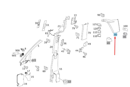 NEW MERCEDES-BENZ VITO W639 RIGHT SIDE D-PILLAR TRIM A63969233027D43 ORIGINAL