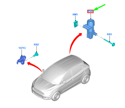 new ford ka mk3 fuel shut off switch assy 4699308 5l2t-9341-aa original