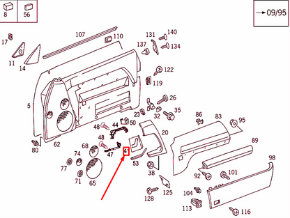 NEW MERCEDES-BENZ SL R129 FRONT RIGHT DOOR PANEL TRIM COVER A1297200422 ORIGINAL