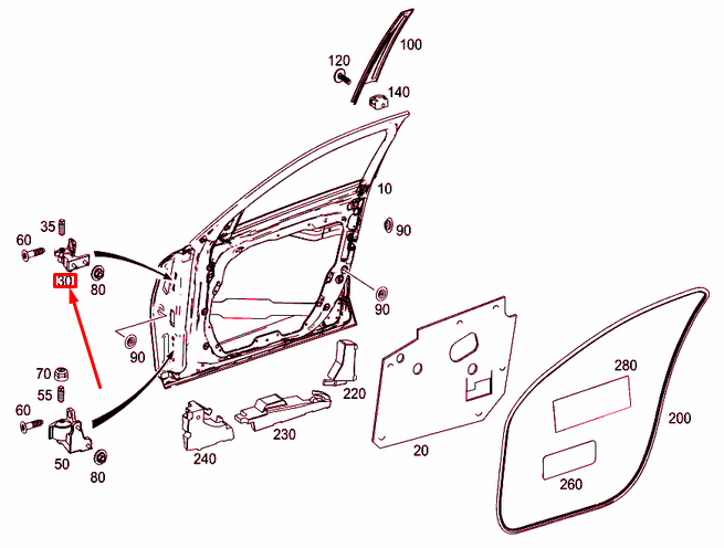 new mercedes-benz c w205 front left door top hinge a205720013728 original