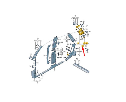 NEW AUDI Q7 4M REAR RIGHT SIDE D-PILLAR TRIM 4M0867246BK23 ORIGINAL