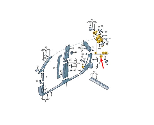 NEW AUDI Q7 4M REAR RIGHT SIDE D-PILLAR TRIM 4M0867246BK23 ORIGINAL